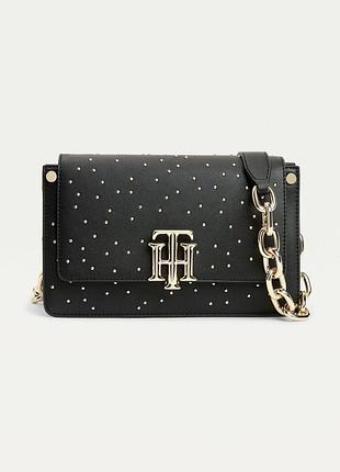 Сумка черкз плече кросбоді крос-боді tommy hilfiger жіноча чорна