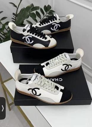 Кеди шанель chanel кросівки 36-40 шкіряні