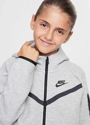 ✨ толстовка дитяча nike sportswear tech fleece girls' full-zip hoodie hv8695-063