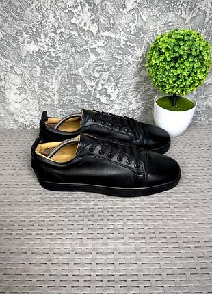 Christian louboutin кроссовки туфли 42 размер кожаные черные