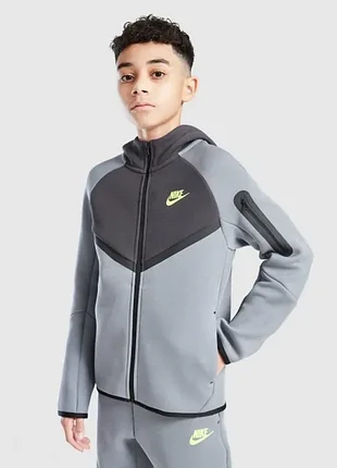 Толстовка дитяча nike sportswear tech fleece older kids' full-zip hoodie hv5867-060