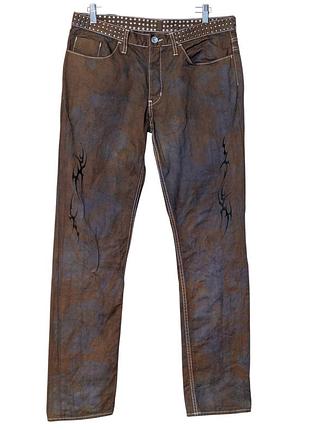 Allsaints штани джинси брюки custom кастом тайдай tie-dye stucked butcher denim jeans
