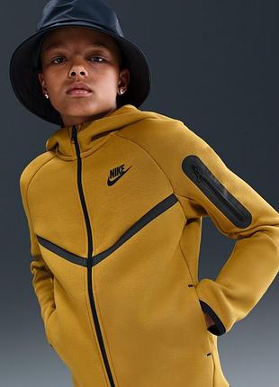 Худи детское nike sportswear tech fleece older kids' full-zip hoodie hv5867-352