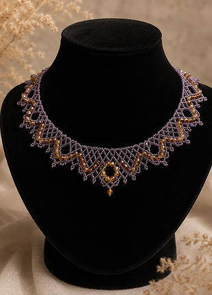Изысканное ажурное колье «aura»