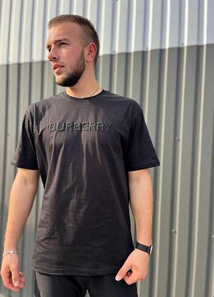 Футболка burberry black чорна m