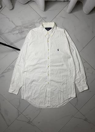 Біла сорочка ralph lauren yarmouth (розмір 15½ / m-l)