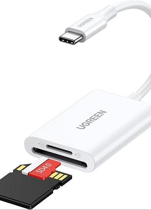 * кардридер 2 в 1 ugreen cm265 usb-c card reader sd3.0, tf 2tb 170 мб/с для iphone 15 pro max, ipad pro, macbook pro/air, samsung galaxy, android