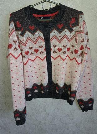 Дуже мила та затишна в'язана кофта/кардиган crew clothing company р.12(m-l)