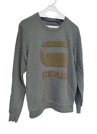 Свитшот g-star raw с круглым вырезом и объемным логотипом