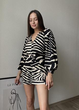 Коротка сукня міні від h&m з драпіюванням / короткое платье мини с драпировкой h&m