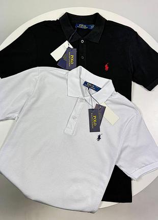 Футболка поло polo ralph lauren | футболка поло ральф лаурен чоловіча чорна,біла xxl