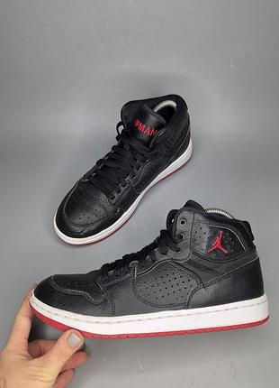 Черные кожаные кроссовки nike jordan access