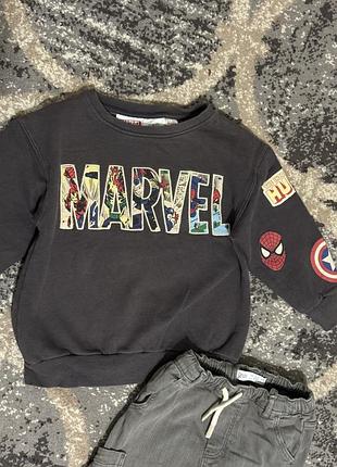 Світшот zara 98/104 marvel на хлопчика і джинси zara 98р