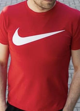 Мужская футболка nike красная найк
