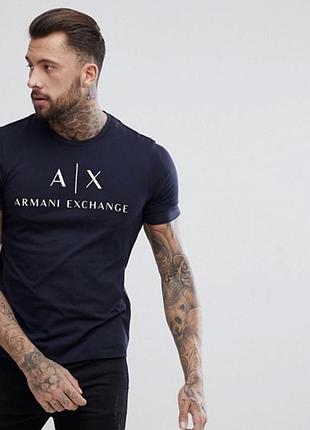 Чоловіча футболка armani exchange a ⁇ x чорна