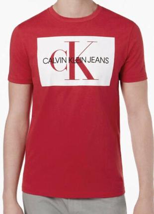 Мужская футболка calvin klein jeans красный ск