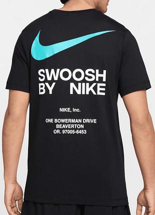 Чоловіча футболка nike swoosh sb logo чорна унісекс-найк.