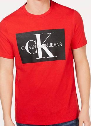 Мужская футболка calvin klein jeans ck красная