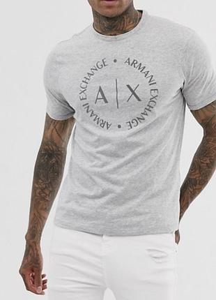 Чоловіча футболка armani a| x exchange сіра армані