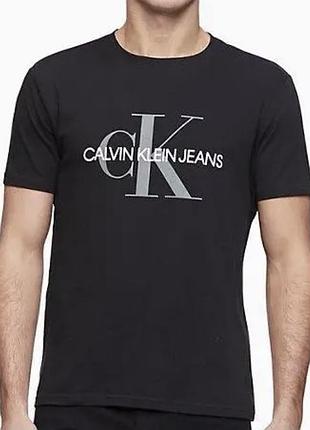 Мужская футболка calvin klein jeans черная ск кельвин кляйн