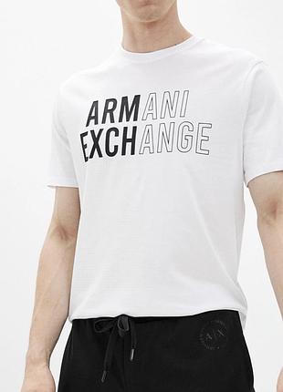 Чоловіча футболка armani exchange біла армані