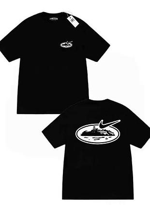 Мужская футболка corteiz x nike logo унисекс кортеиз кортез найк