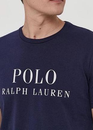 Мужская футболка polo ralph lauren темно синяя поло