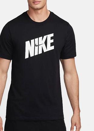 Мужская футболка nike swoosh logo черная унисекс найк свуш