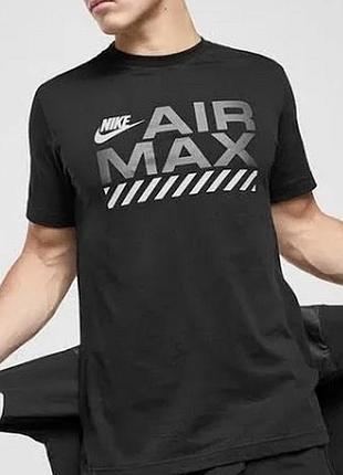 Мужская футболка nike air max черная унисекс найк аирмакс