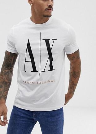 Чоловіча футболка armani exchange a| x біла армані
