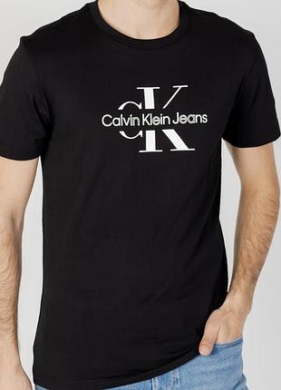 Мужская футболка calvin klein jeans ck черная кельвин кляйн