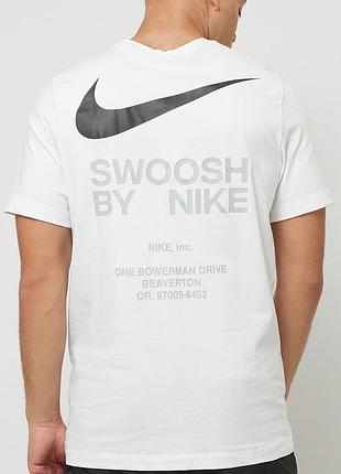 Чоловіча футболка nike swoosh sb logo біла унісекс-найк