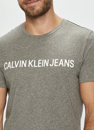Мужская футболка calvin klein jeans серея унисекс кельвин кляйн