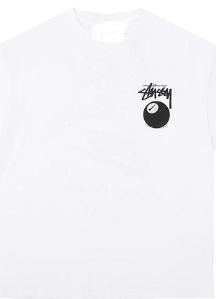 Мужская футболка stussy коллаборация с nike белая стусси унисекс