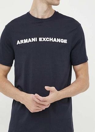 Чоловіча футболка armani exchange чорна армані