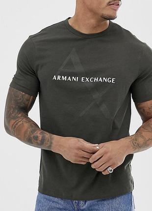 Чоловіча футболка armani exchange чорна армані
