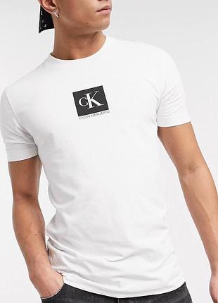 Мужская футболка calvin klein белая ск