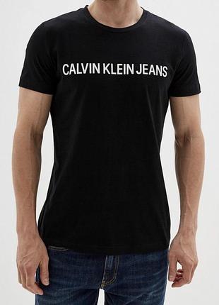 Мужская футболка calvin klein jeans ск черная