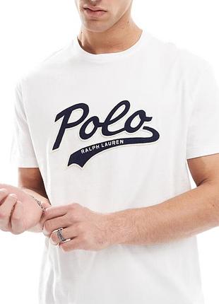 Мужская футболка polo ralph lauren белая унисекс поло ральф