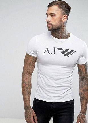 Мужская футболка armani белая армани