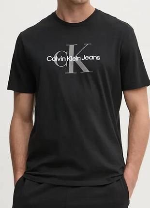 Мужская футболка calvin klein jeans черная ск унисекс кельвин кляйн