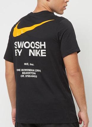 Мужская футболка nike swoosh sb logo черная унисекс найк свуш