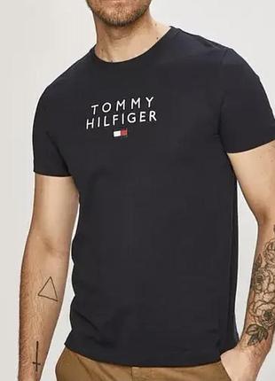 Чоловіча футболка tommy hilfiger чорна томмі хілфігер