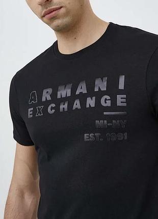 Чоловіча футболка armani exchange чорна армані