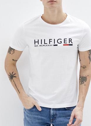 Мужская футболка tommy hilfiger белая томми