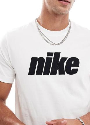 Мужская футболка nike swoosh белая унисекс найк