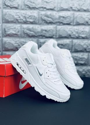 Nike air max 90 білі жіночі кросівки 36-41 | легкі повсякденні кеди для міста та школи белые кроссовки аир мах подростковые/женские/мужские найк