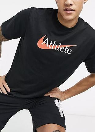 Мужская футболка nike athlete черная унисекс найк