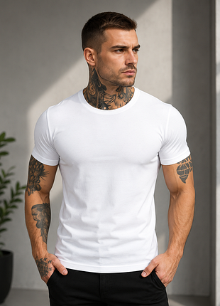 Мужская футболка белого цвета ( 6xl )