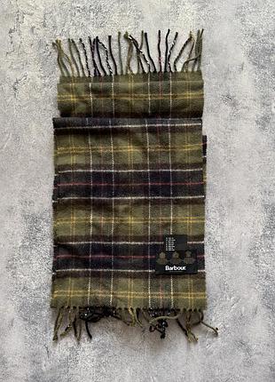 Шерстяний шарф barbour lambwool check